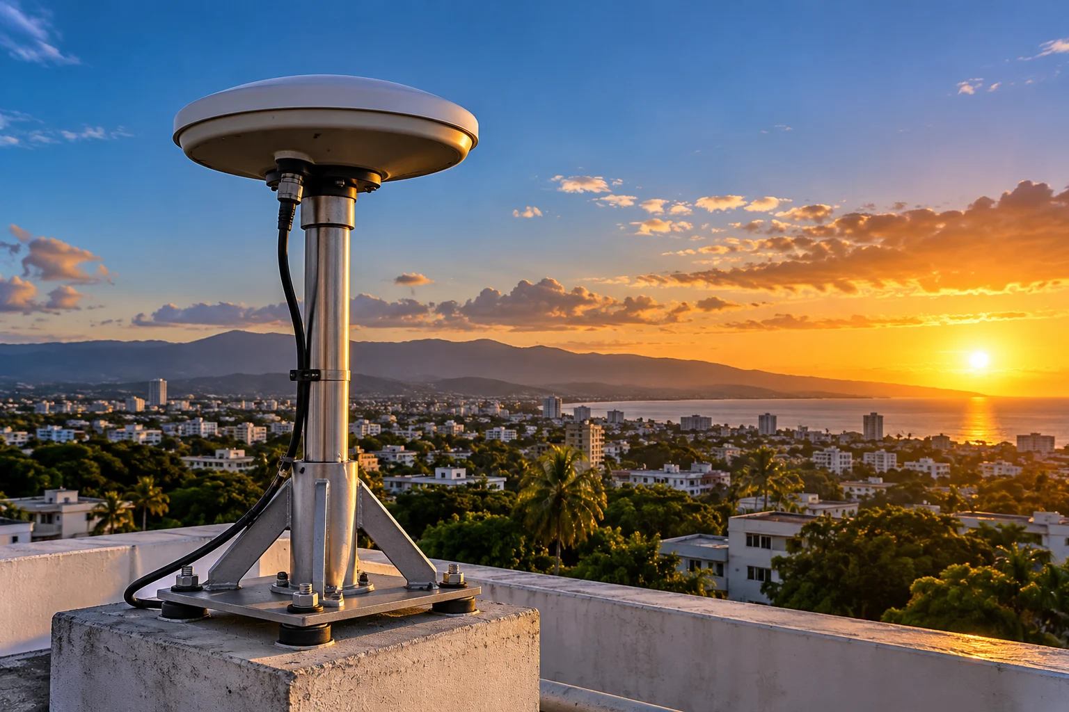 Antena de una estación GNSS